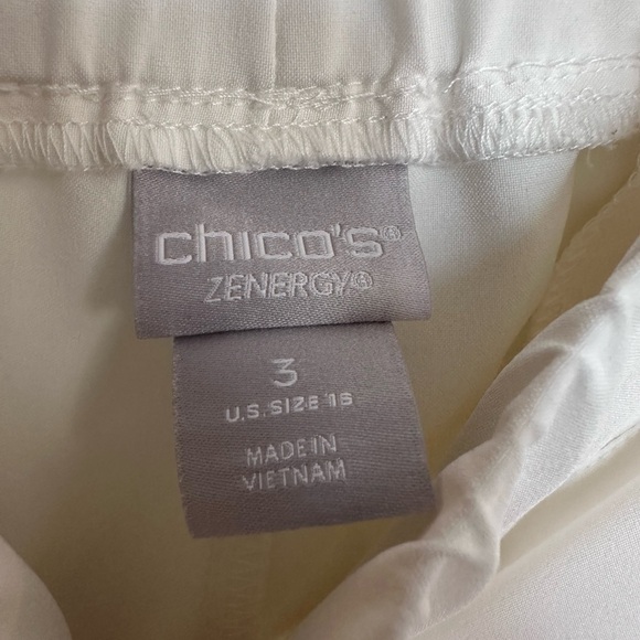 Chico’s size 3(XL/16) White Chic360 Tulip-Hem Crops 36” Length - Picture 6 of 9